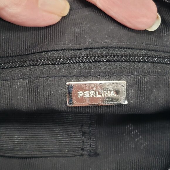 Perlina Soft Black Premium Genuine Leather Small Crossbody Bag Vintage - Picture 7 of 9